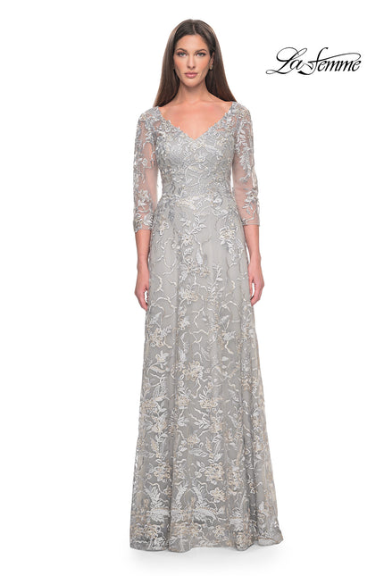 Picture of: Beautiful Lace A-line Mother of the Bride Dress in Navy, Style: 30031, Main Picture