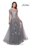 Picture of: Long Tulle Gown with Intricate Lace Detailing, Style: 26907, Detail Picture 8