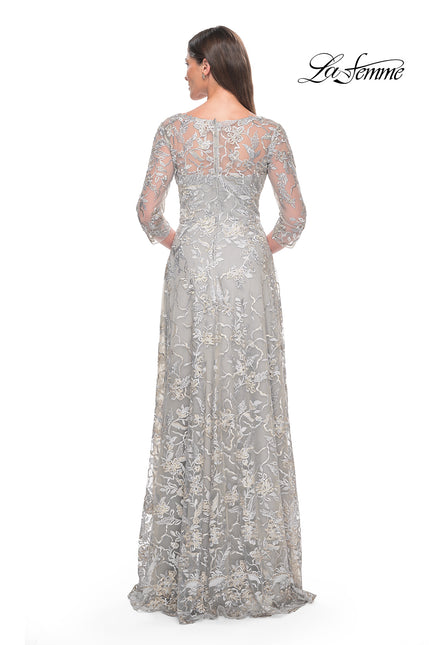 Picture of: Beautiful Lace A-line Mother of the Bride Dress in Navy, Style: 30031, Back Picture