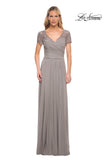 Picture of: Jersey Long Evening Dress with Short Lace Sleeves, Style: 29772, Detail Picture 5