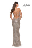 Picture of: Soft Sequin Long Gown with Lace Up Back, Style: 29949, Detail Picture 15