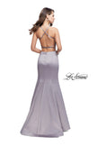 Picture of: Two Piece High Neck Prom Dress with Beading in Silver, Style: 26035, Back Picture