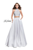 Picture of: Mikado Two Piece A-line Dress with Metallic Beading in Silver, Style: 25705, Detail Picture 1