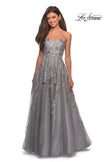 Picture of: Ball Gown Prom Dress with Sequin Details in Silver, Style: 27667, Detail Picture 1