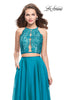 Picture of: Two Piece A-line Dress with Halter Neck and Beading in Teal, Style: 25843, Main Picture