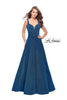 Picture of: Sparkling Mikado A-line Ball Gown with Ruched Bodice in Turquoise, Style: 26325, Main Picture