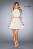 Picture of: Lace Two Piece Dress with Open Shoulders and Keyhole in White, Style: 25021, Detail Picture 6