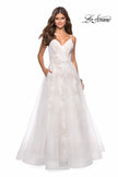 Picture of: Empire Waist Lace Ball Gown with Sweetheart Neckline in White Nude, Style: 27263, Detail Picture 1