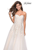 Picture of: Lace Bodice Tulle Prom Dress with Sweetheart Neckline in White Nude, Style: 27508, Detail Picture 3