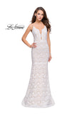 Picture of: Beaded Lace Prom Dress with Mermaid Skirt in White, Style: 26106, Main Picture