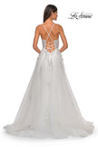 Picture of: A-Line Tulle Gown with Scallop Detail Bodice and Lace Applique in White, Style: 32028, Detail Picture 19