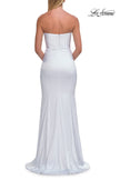 Picture of: Strapless Satin Gown with Fitted Silhouette in White, Style: 33546, Detail Picture 20