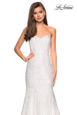 Picture of: sequin Strapless Mermaid Prom Dress in White, Style: 27791, Detail Picture 1