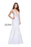 Picture of: Mikado Prom Dress with Lace Beaded Bodice and Low Back in White, Style: 25751, Detail Picture 3