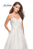Picture of: Long Strapless Lace Ball Gown with Beading and Pockets in White, Style: 26338, Detail Picture 3