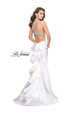 Picture of: Mikado Mermaid Dress with Embellished High Neckline in White, Style: 25838, Detail Picture 2