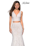 Picture of: Sweetheart Neckline Two Piece Long Lace Prom Dress in White, Style: 27262, Detail Picture 7