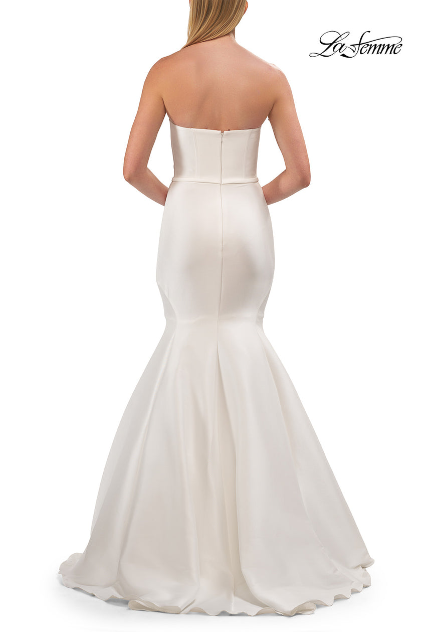 Picture of: Strapless Mermaid Gown with Lace-Trimmed Sweetheart Neckline in White, Style: 33438, Detail Picture 7