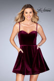 Picture of: Sweetheart Neckline Short Velvet Homecoming Dress in Wine, Style: 25108, Detail Picture 1