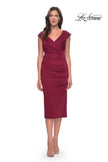 Picture of: Chic Short Evening Dress with Pleating in Wine, Style: 30110, Detail Picture 1