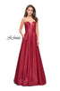 Picture of: Strapless Mikado A-line Gown with Pockets in Wine, Style: 26088, Detail Picture 1