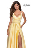 Picture of: A-line Gown with Double Rhinestone Belt Detail in Yellow, Style: 28385, Detail Picture 2