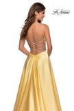Picture of: A-line Gown with Double Rhinestone Belt Detail in Yellow, Style: 28385, Detail Picture 3