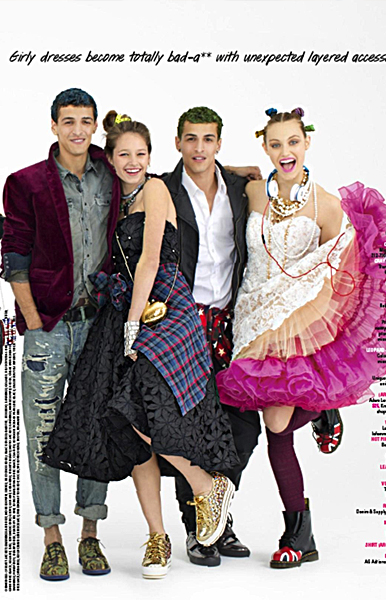 La Femme Style 19160 (right) in Seventeen Magazine Prom 2014 Edition