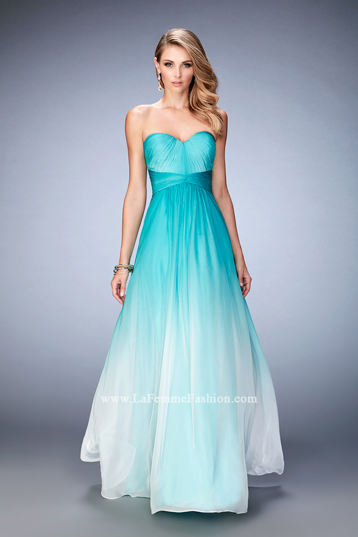 la femme popover chiffon gown