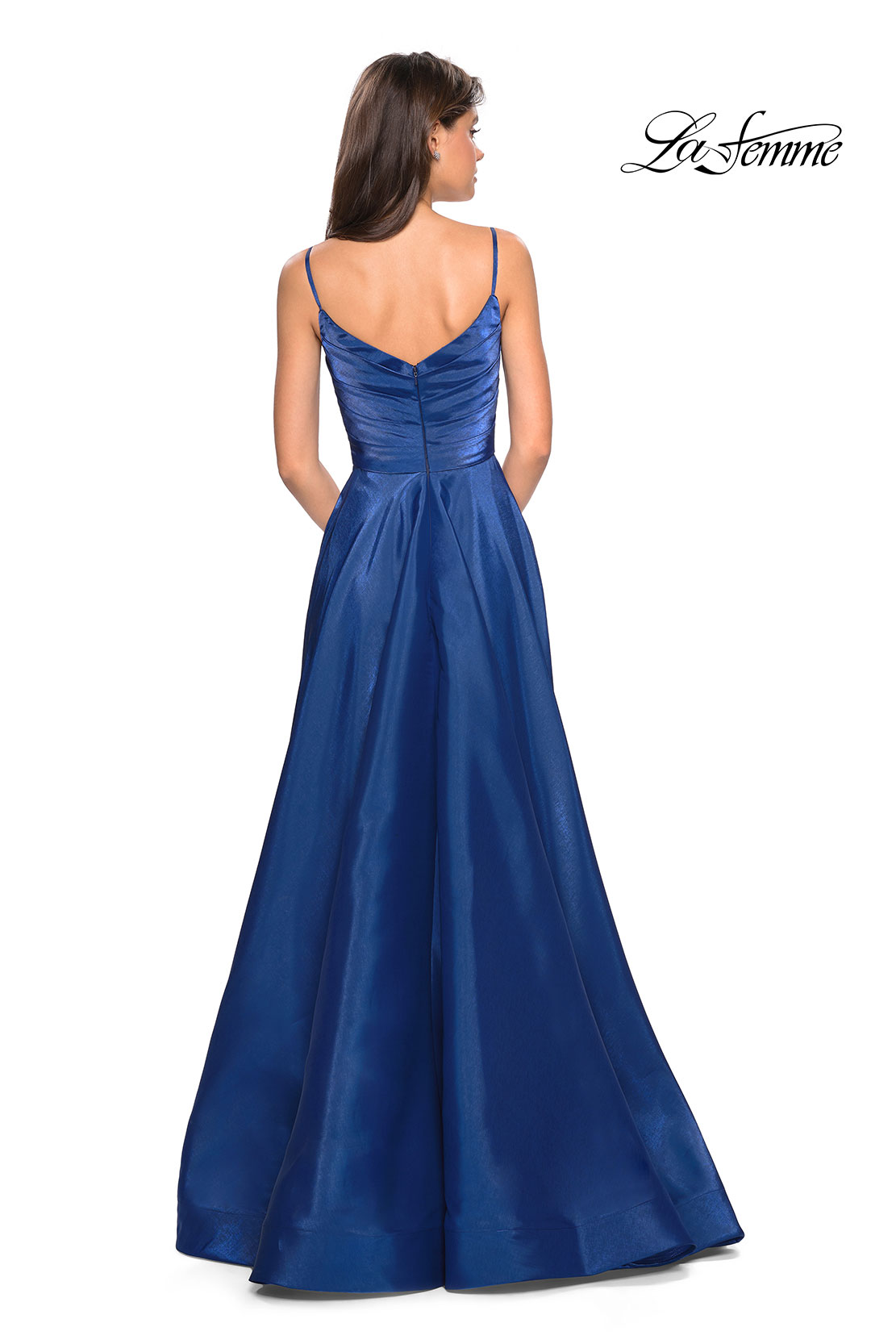 la femme surplice off the shoulder gown