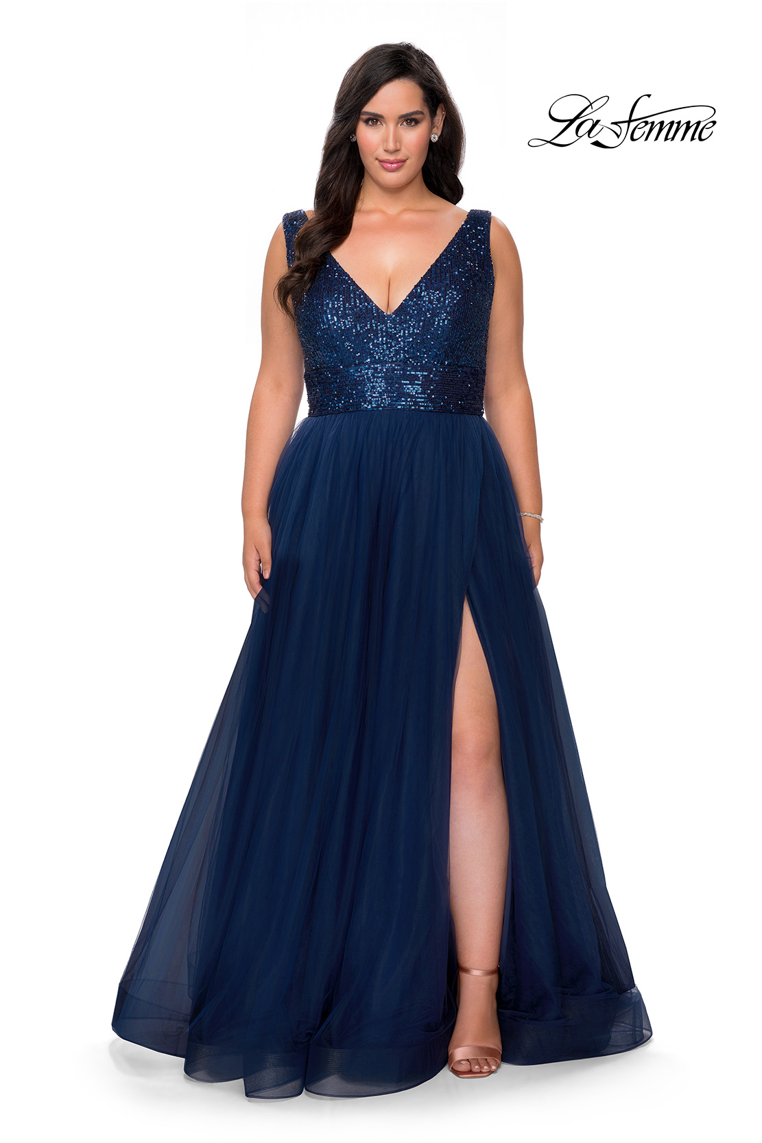 navy blue dress curvy
