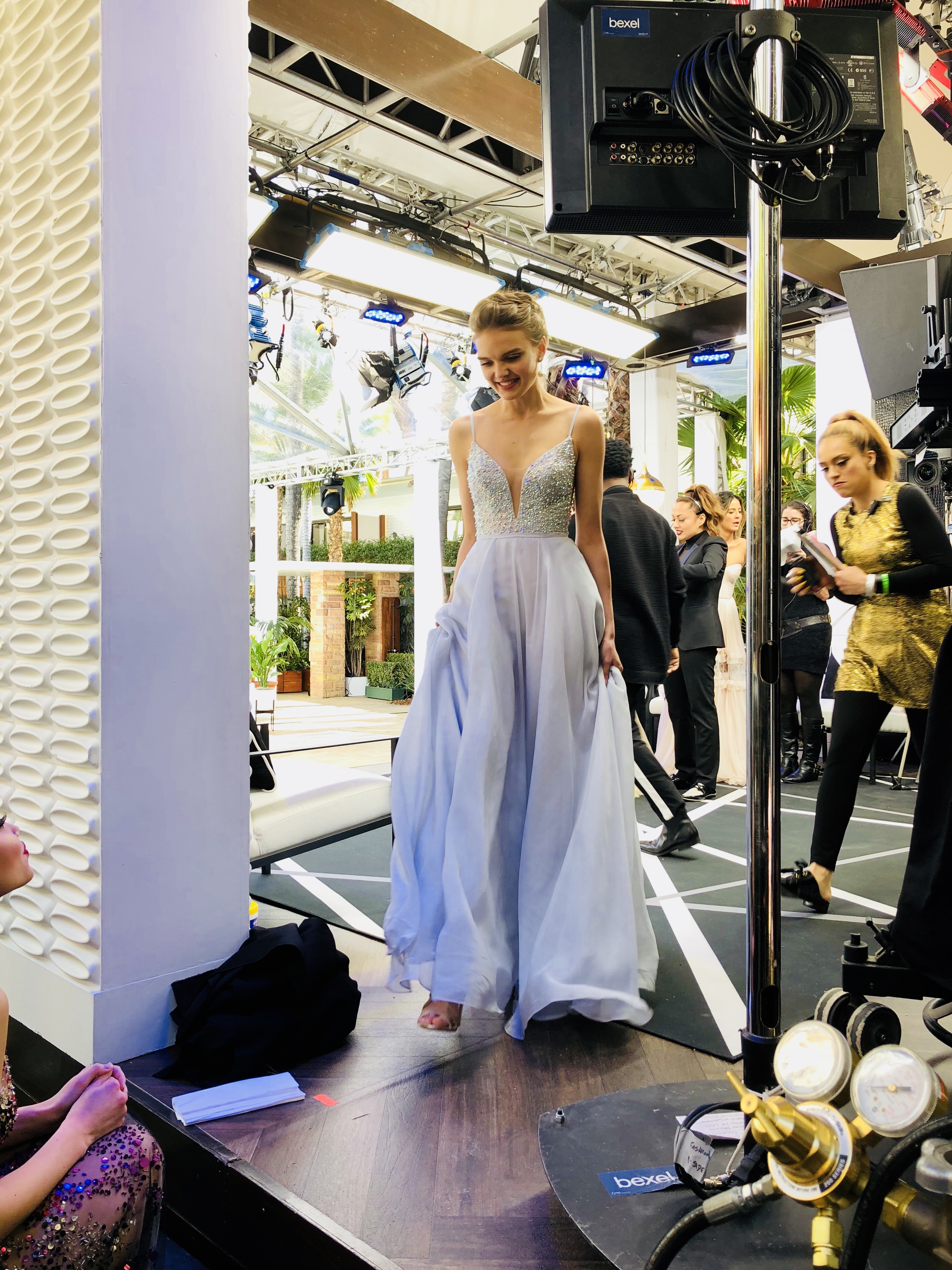La Femme Style 26278 Silver Behind the Scenes Image from the Red Carpet