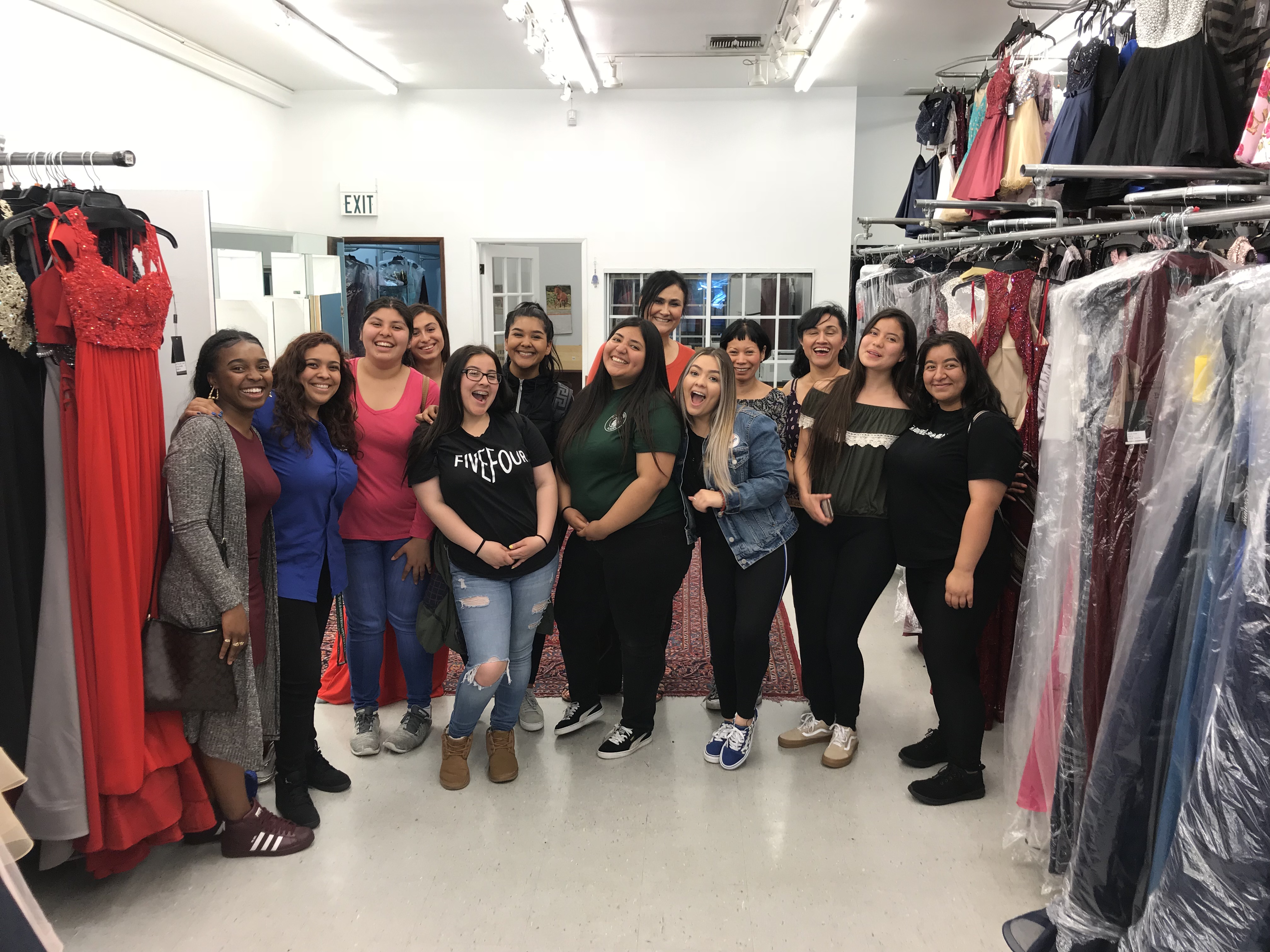 Group Picture Prom Dress Shopping La Femme Store