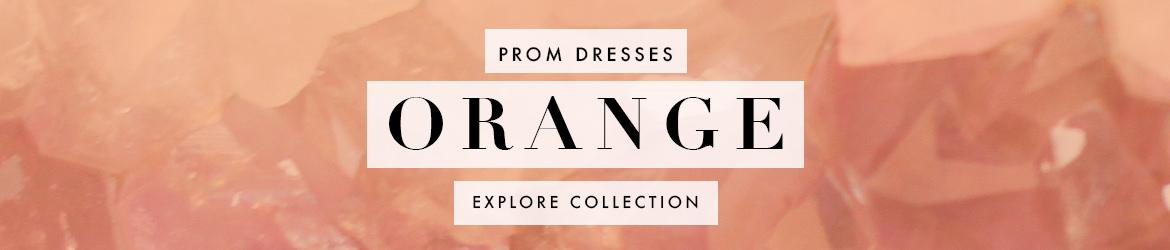 Picture of: Coral and Orange Prom Dresses