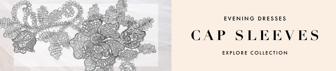 Cap sleeve evening dresses