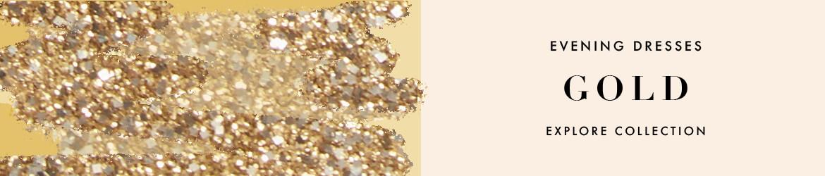 Gold evening dresses