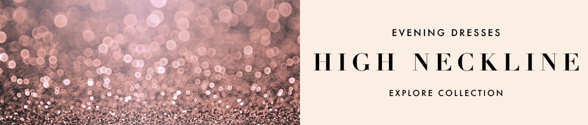 High neckline evening dresses