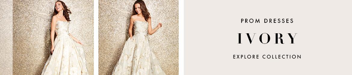Picture of: Ivory and White Prom Dresses