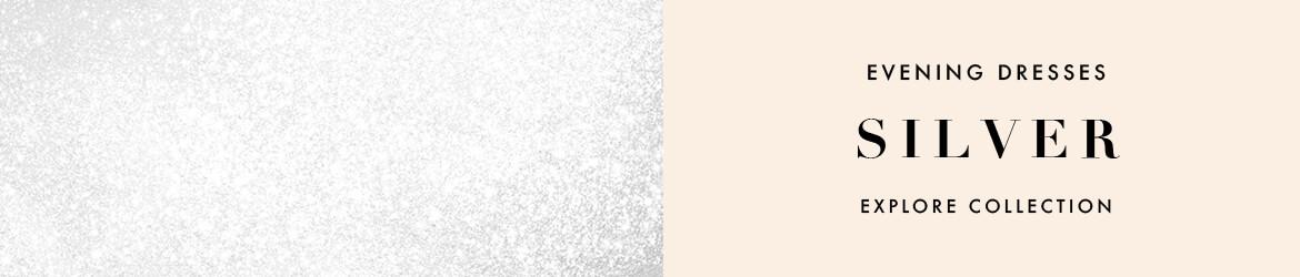 Silver evening dresses