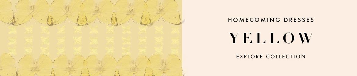 Yellow homecoming dresses