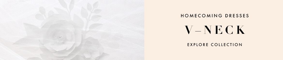 v-neck homecoming dresses