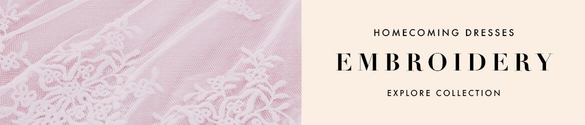 Embroidered homecoming dresses
