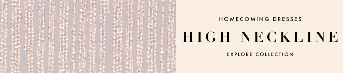 high neckline homecoming dresses