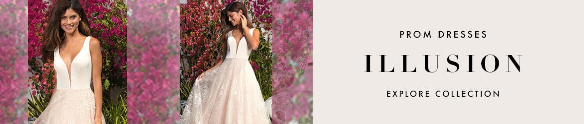 Picture of: Illusion Prom Dresses