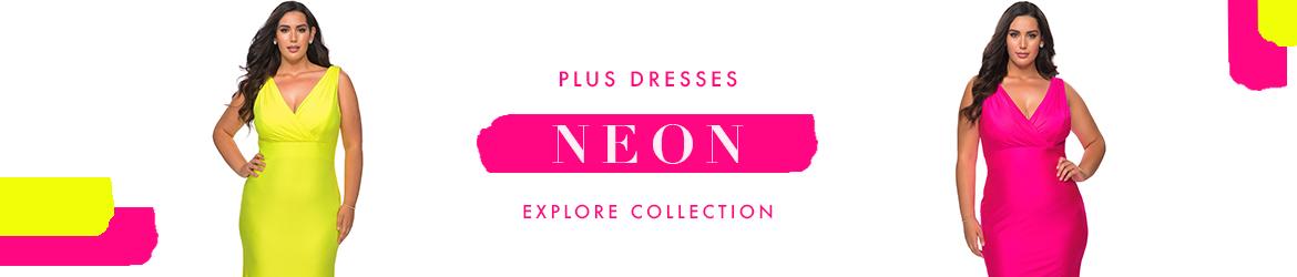 Picture of: Neon Plus Size Dresses