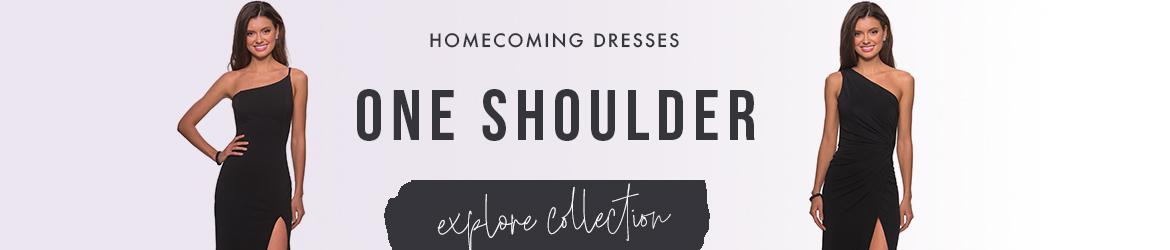 one shoulder homecoming dresses