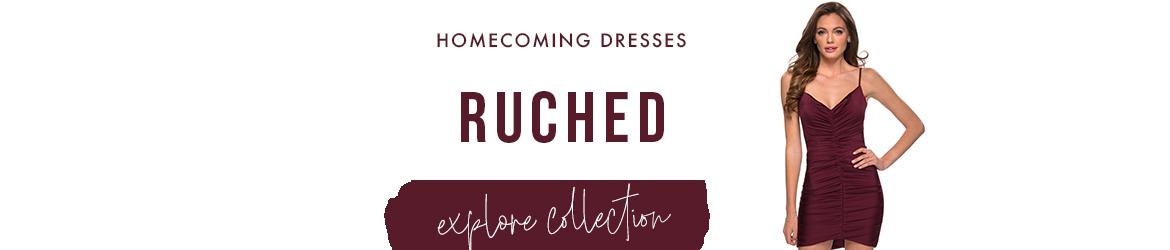 ruched homecoming dresses