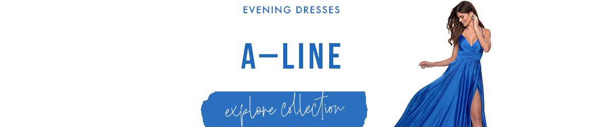 A-line evening dresses