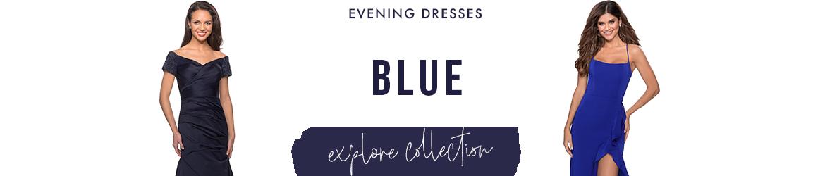 Blue evening dresses