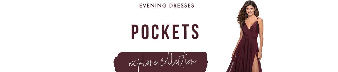 Evening dresses with pockets